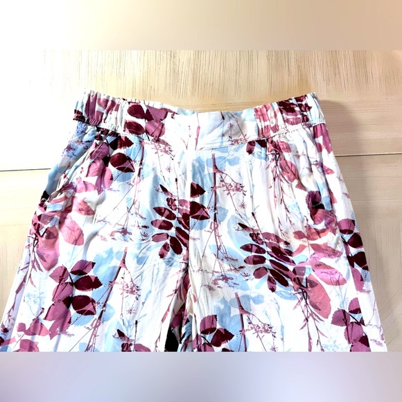 Rewash Brand Floral Smocked-Waist Cropped Wide-Leg Pants 🌸 Size M - Picture 6 of 16